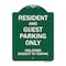 Signmission Resident & Guest Parking Violators Subject To Towing Heavy-Gauge Alum Sign, 24" x 18", GW-1824-9898 A-DES-GW-1824-9898 - alternate 1